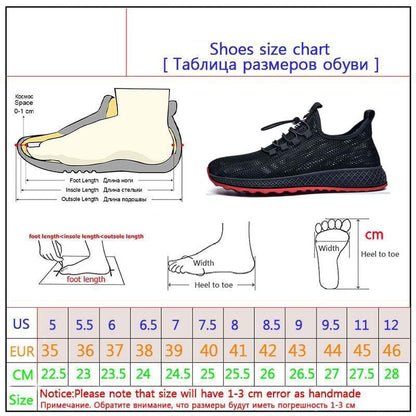 2019 New Mesh Men Casual Shoes Lace-up Men Shoes Lightweight Comfortable Breathable Walking Sneakers Rubber Soft Bottom Non Slip