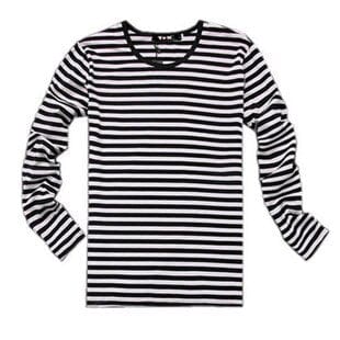 Navy style long-sleeve shirt men T-shirt o-neck stripe t shirt men shirt navy vintage basic 95% cotton shirt