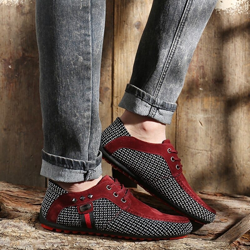 Spring Men Shoes Breathable Footwear Lace up Casual Shoes Men Light Soft Fashion Male Big Size 39-46 Walking Mans Footwear