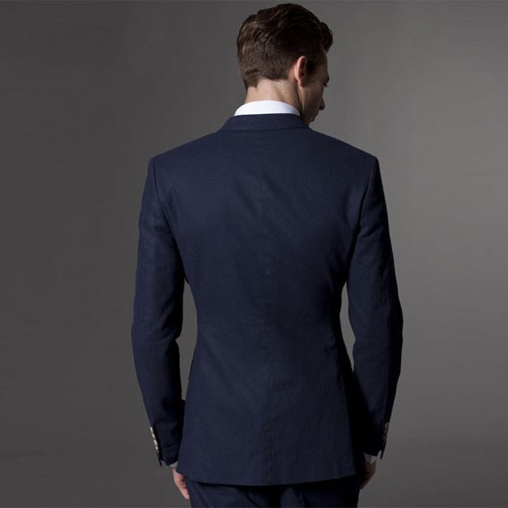 Costum pentru bărbați Tuxedo pentru bărbați Costume de nuntă la comandă pentru bărbați croit costume pentru bărbați bleumarin deschis cu pantaloni Costum Sur Mesure Homme