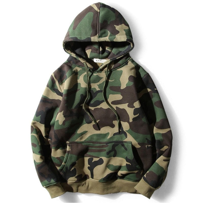 Aolamegs Hoodies Men Army Green Camouflage Hood Camo Fleece Pullover Fashion Hip Hop Streetwear Casual Hoodie 2017 Autumn Winter