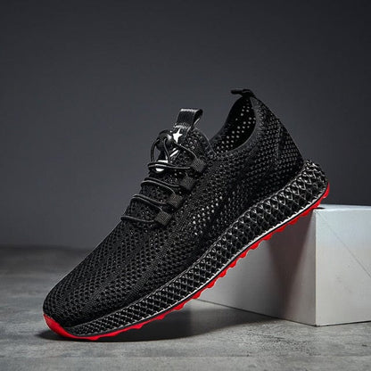 2019 New Mesh Men Casual Shoes Lace-up Men Shoes Lightweight Comfortable Breathable Walking Sneakers Rubber Soft Bottom Non Slip