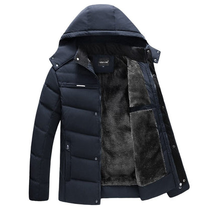 Parka Men Coats  Winter Jacket Men Thicken Hooded Waterproof Outwear Warm Coat Fathers' Clothing Casual Men's Overcoat