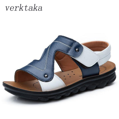New  summer boys sandals genuine cow leather beach sandals open toe children sandals shoes outdoor soft kids slippers shoes
