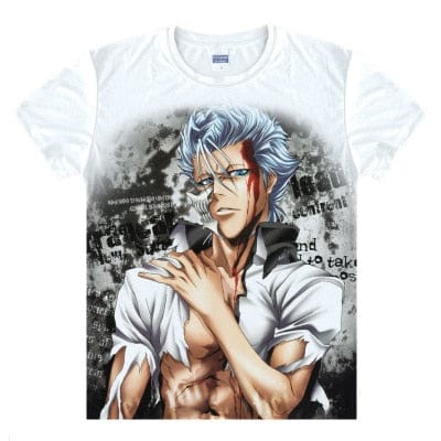 Anime Bleach Cosplay Aizen Sousuke Printed Short-Sleeve T-shirts Kurosaki Ichigo Tees Hitsugaya Toushirou Casual Breathable Tops