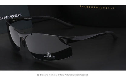 Aluminum Magnesium Men Sunglasses Polarized Sports Driving Night Vision Goggles Sunglass Fishing UV400 Rimless Sun Glasses