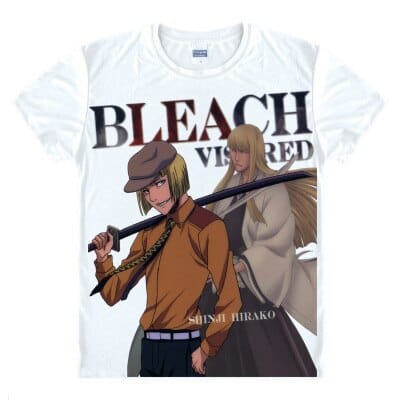 Anime Bleach Cosplay Aizen Sousuke Printed Short-Sleeve T-shirts Kurosaki Ichigo Tees Hitsugaya Toushirou Casual Breathable Tops