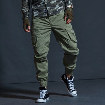 Pantaloni casual kaki de înaltă calitate Pantaloni de jogging tactici militari pentru bărbați Pantaloni cargo de camuflaj la modă cu buzunare multiple Pantaloni negri de armată