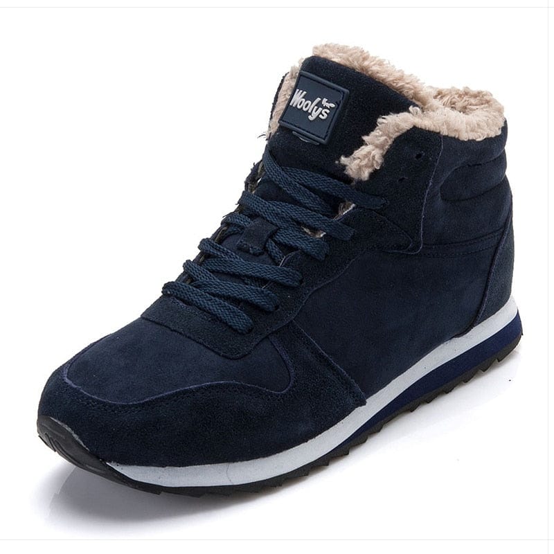 Men boots Men&#39;s Winter Shoes Fashion Snow Boots Shoes Plus Size Winter Sneakers Ankle Men Shoes Winter Boots Black Blue Footwear