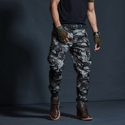 Pantaloni casual kaki de înaltă calitate Pantaloni de jogging tactici militari pentru bărbați Pantaloni cargo de camuflaj la modă cu buzunare multiple Pantaloni negri de armată