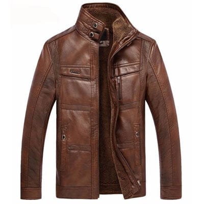 Mountainskin Leather Jacket Men Coats Brand High Quality PU Outerwear Men Business Winter Faux Fur Male Jacket Fleece EDA113