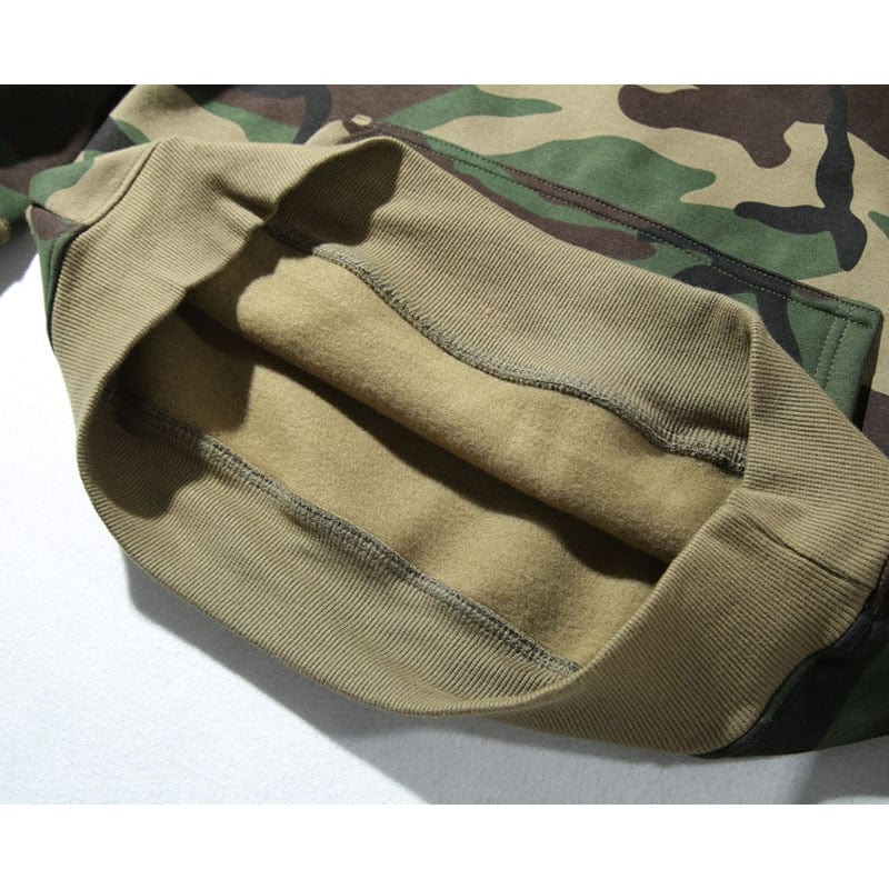 Aolamegs Hoodies Men Army Green Camouflage Hood Camo Fleece Pullover Fashion Hip Hop Streetwear Casual Hoodie 2017 Autumn Winter