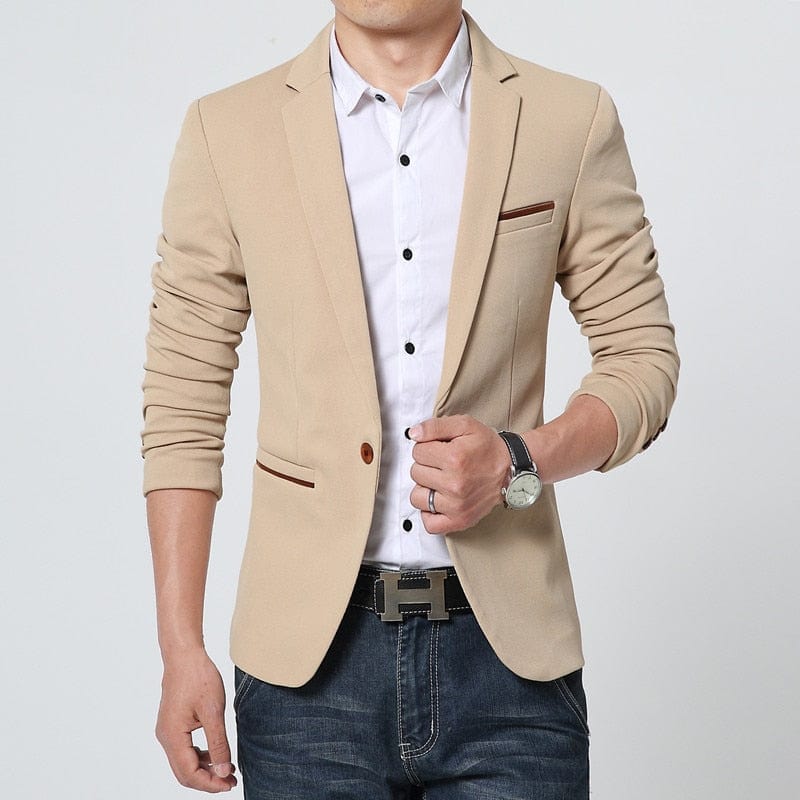 FGKKS Nouă sosire de lux pentru bărbați Blazer New Spring Fashion Brand Slim Fit Costum pentru bărbați Terno Masculino Blazers pentru bărbați