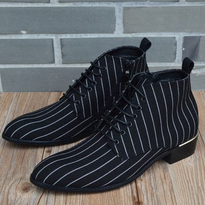New fashion Striped men Boots Men canvas Shoes Men Ankle Boots autumn Winter Oxford Shoes For Men Boots