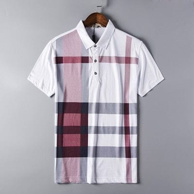 2020 summer polo shirt men's brand clothing cotton short sleeve business casual plaid designer homme camisa breathable plus size