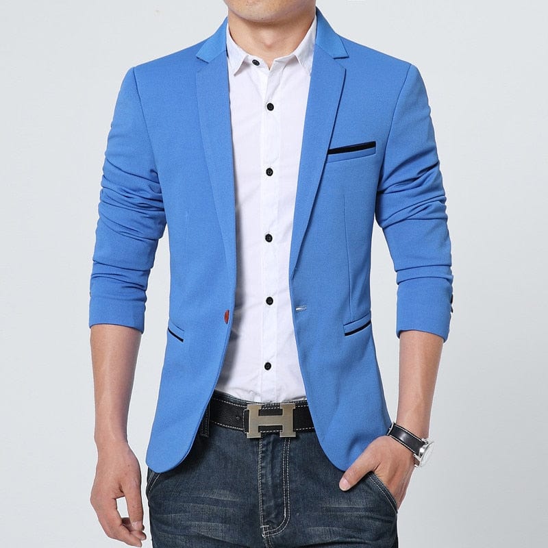 FGKKS New Arrival Luxury Men Blazer New Spring Fashion Brand Slim Fit Men Suit Terno Masculino Blazers Men