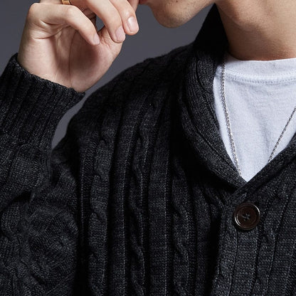 New Fashion Brand Sweater Man Cardigan Thick Slim Fit Jumpers Knitwear High Quality Autumn Korean Style Casual Mens Clothes