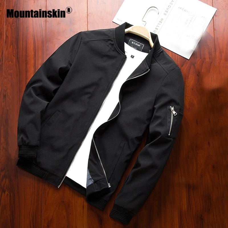 Mountainskin Mens Jackets Spring Autumn Casual Coats Bomber Jacket Slim Fashion Male Outwear Mens Brand Clothing SA585