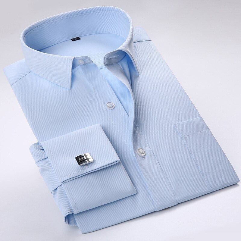 Men French Cufflinks Shirts New Men's Shirts Long Sleeve Tuxedo Male Brand Shirts Slim Fit French Cuff Dress Shirts