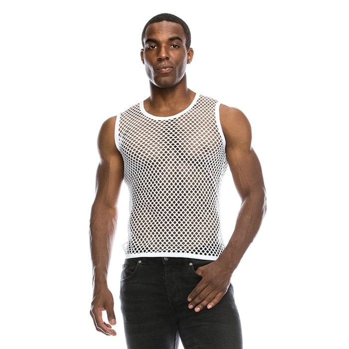 Mens Transparent Sexy Mesh T Shirt 2021 New See Through  Fishnet Long Sleeve Muscle Undershirts Nightclub Party Perform Top Tees