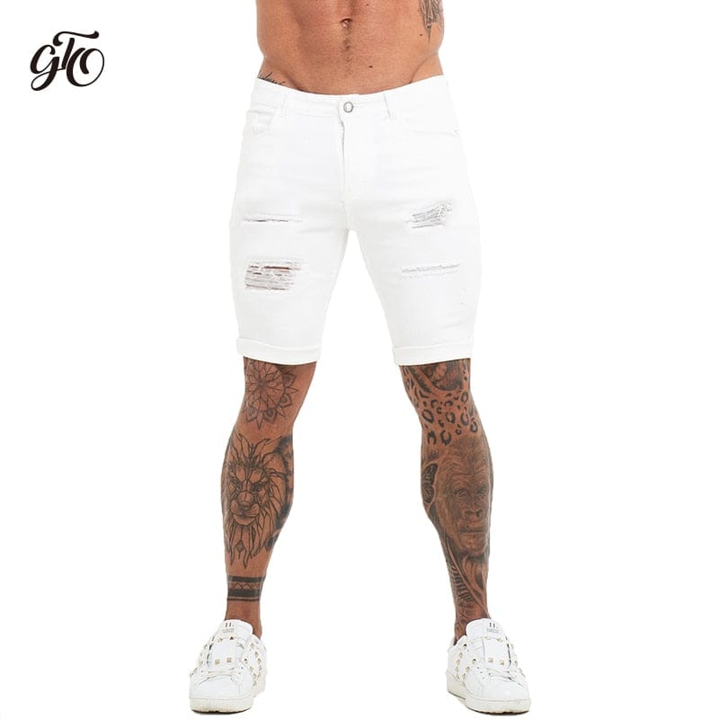 Mens Shorts Jeans Denim Shorts Black High Waist Ripped Summer Jeans Shorts For Men Brand Plus Size Casual Streetwear dk03