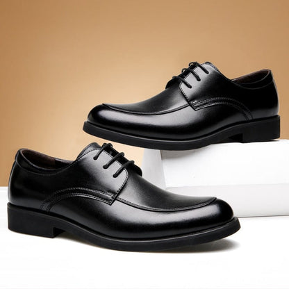ROXDIA Genuine leather mens dress shoes formal business work male flats men's oxford shoes RXM063 size 39-44