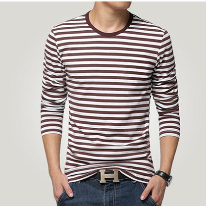 Navy style long-sleeve shirt men T-shirt o-neck stripe t shirt men shirt navy vintage basic 95% cotton shirt