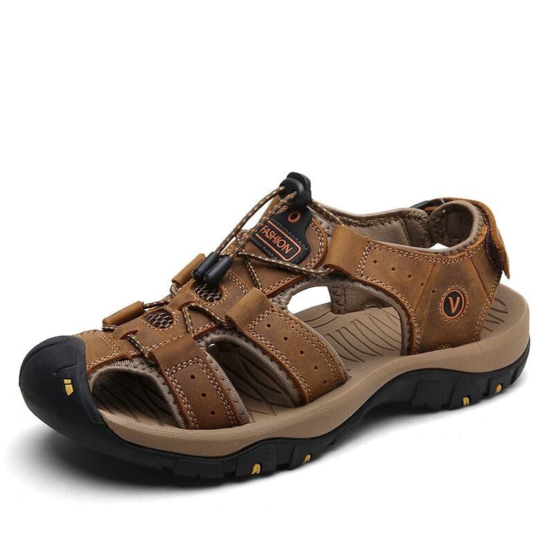 MIXIDELAI Genuine Leather Men Shoes Summer New Large Size Men&#39;s Sandals Men Sandals Fashion Sandals Slippers Big Size 38-47