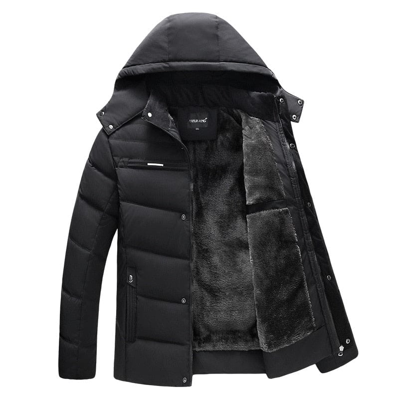 Parka Men Coats 2022 Winter Jacket Men Thicken Hooded Waterproof Outwear Warm Coat Fathers&#39; Clothing Casual Men&#39;s Overcoat