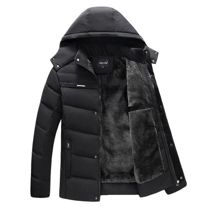 Parka Men Coats  Winter Jacket Men Thicken Hooded Waterproof Outwear Warm Coat Fathers' Clothing Casual Men's Overcoat