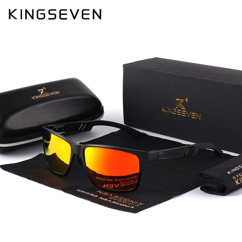 KINGSEVEN Ochelari de soare polarizați pentru bărbați Ochelari de soare din aluminiu și magneziu Ochelari de șofat Nuanțe dreptunghiulare pentru bărbați Oculos masculino masculin