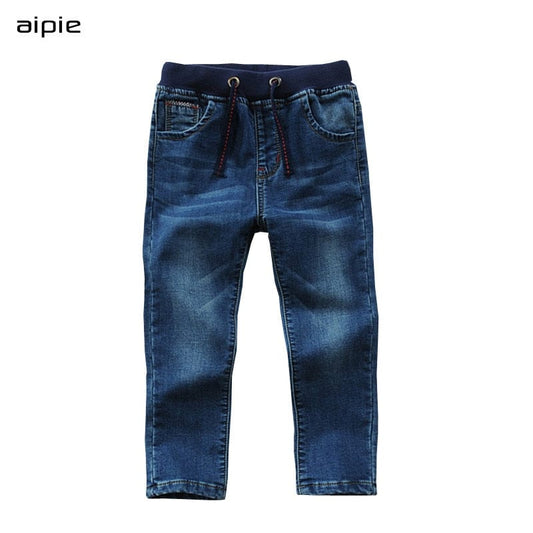 La reducere Blugi pentru băieți Casual Bumbac solid 100% Denim Îmbrăcăminte pentru blugi pentru copii pentru 3-14 ani Îmbrăcăminte de primăvară/toamnă