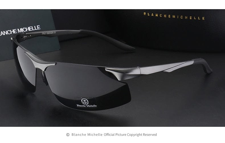 2022 Ochelari de soare din aluminiu, magneziu, pentru bărbați, sport polarizați, șofat, ochelari de vedere nocturnă, ochelari de soare, pescuit, UV400, ochelari de soare fără rame