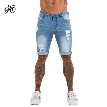 Mens Shorts Jeans Denim Shorts Black High Waist Ripped Summer Jeans Shorts For Men Brand Plus Size Casual Streetwear dk03