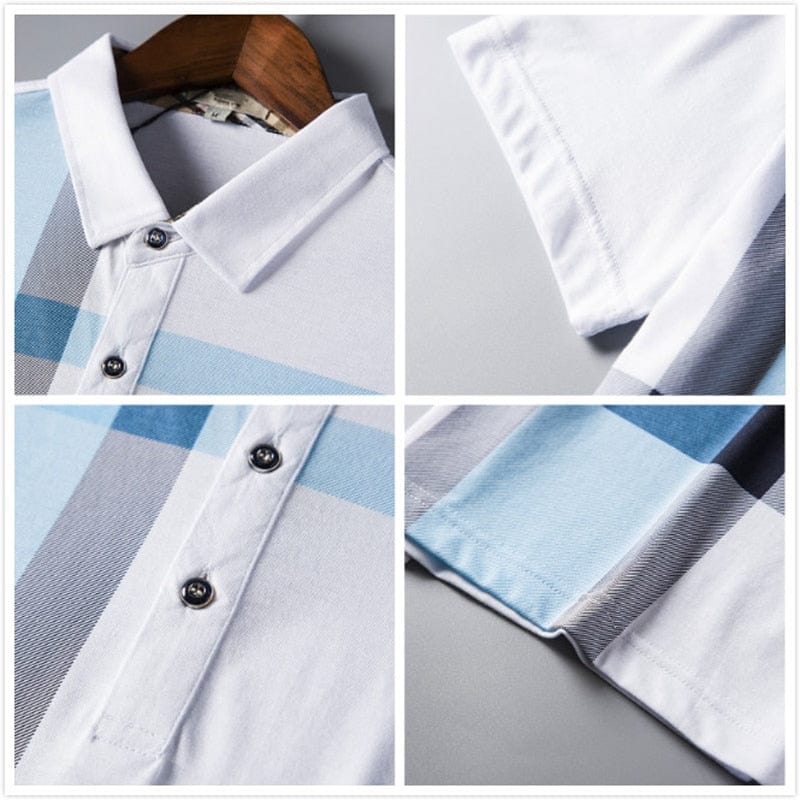 Men Polo Shirt Hot Sale New plaid 2019 Summer Fashion classic casual tops Short Sleeves Famous Brand Cotton Skull High quality