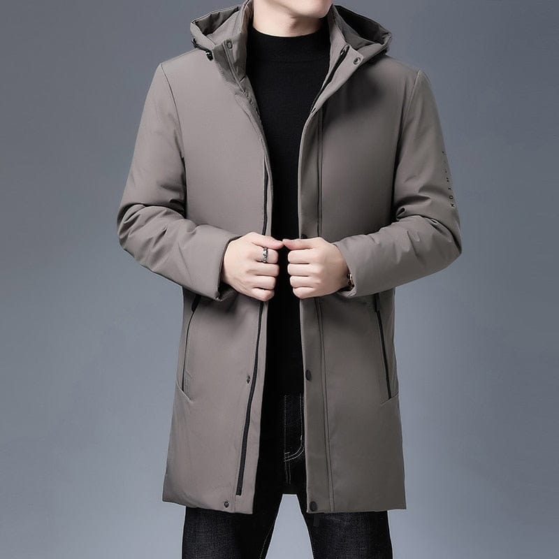 Top Quality Padded Brand Casual Fashion Thick Warm Men Long Parka Winter Jacket With Hood Windbreaker Coats Mens Clothing 2022