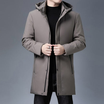 Top Quality Padded Brand Casual Fashion Thick Warm Men Long Parka Winter Jacket With Hood Windbreaker Coats Mens Clothing