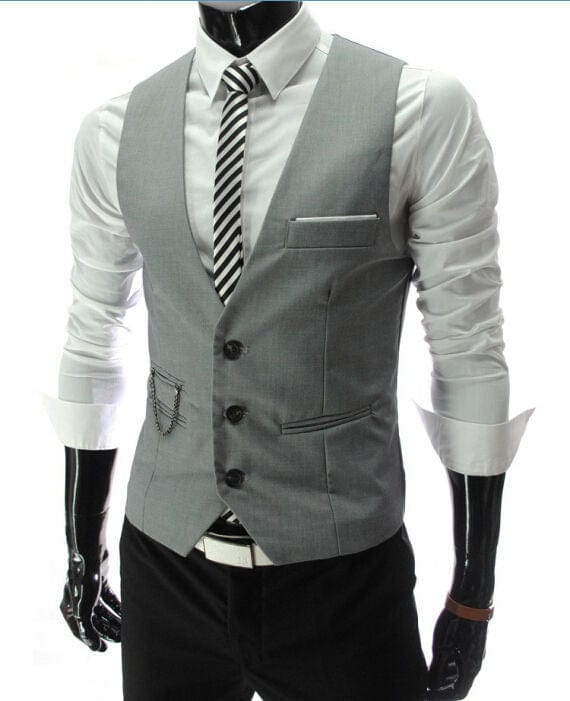 2022 New Arrival Dress Vests For Men Slim Fit Mens Suit Vest Male Waistcoat Gilet Homme Casual Sleeveless Formal Business Jacket