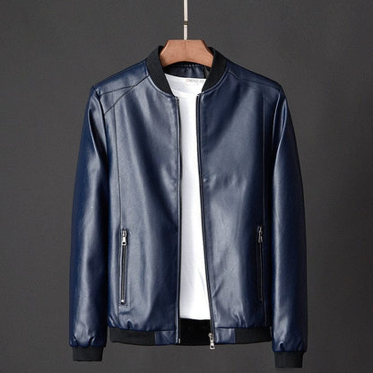 Leather Jacket Bomber Motorcycle Jacket Men Biker PU Baseball Jacket Plus Size 7XL  Fashion Causal Jaqueta Masculino J410