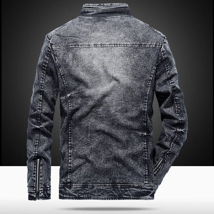 Denim Jacket Men's Winter Plus Velvet Warm Jeans Coat  Fashion  Classic Retro Slim Denim Jacket Casual Denim Men Clothing S-3XL