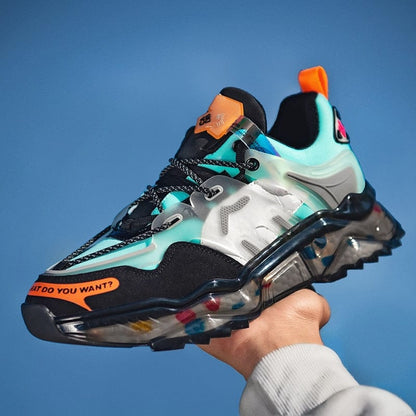 Men's running shoes light elastic fashion sneakers outdoor sports jogging personality design high-quality shoes