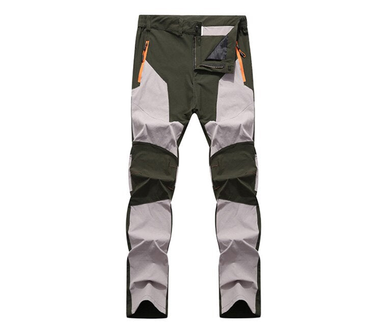 TRVLWEGO Men Hiking Camping Pants Wear-Resistant Quick Dry Anti-UV Pant Waterproof Elastic Trousers 5XL Climbing Trekking Summer