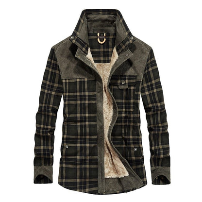 Mountainskin Men's Warm Jacket Fleece Thick Army  Coat Autumn Winter Jacket Men Slim Fit Clothing Mens Brand Clothing SA831