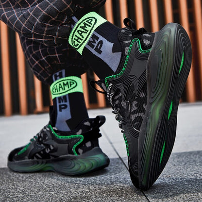 Trendy Men's Running Shoes Breathable Sneakers High Quality No-slip Jogging Shoes Outdoor Hard-wearing Comfortable Sports Shoes