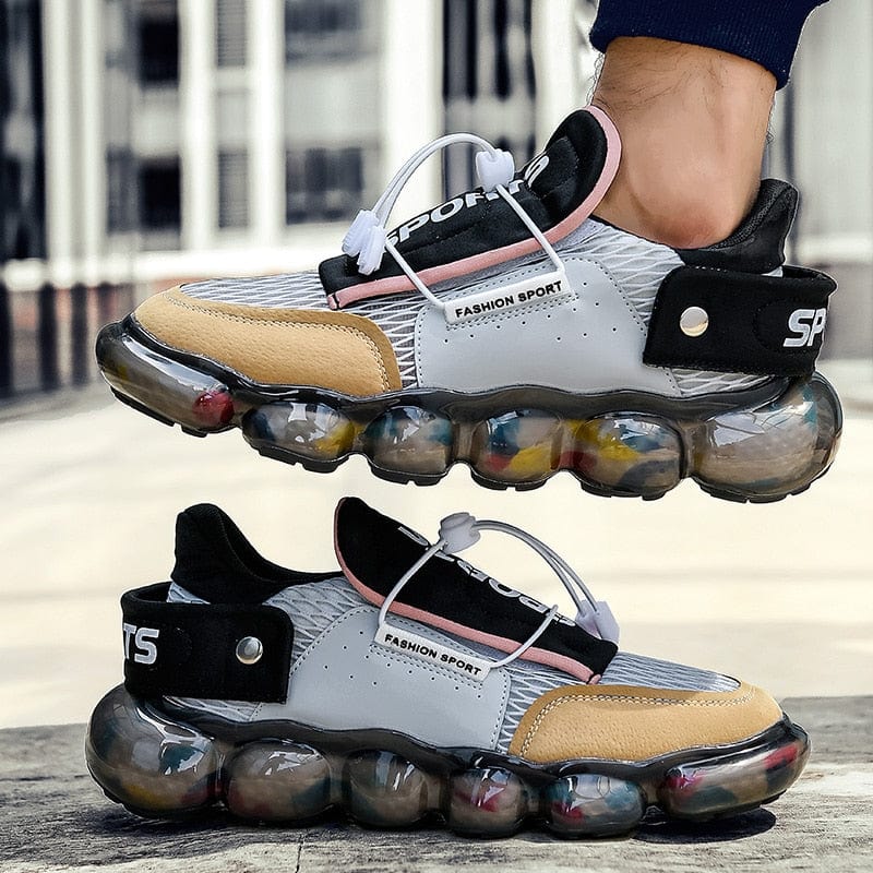 Professional Air Cushion Mesh Breathable Running Shoes Outdoor  Comfortable Walking Shoes Korean Version Men Cushioning Sneakers