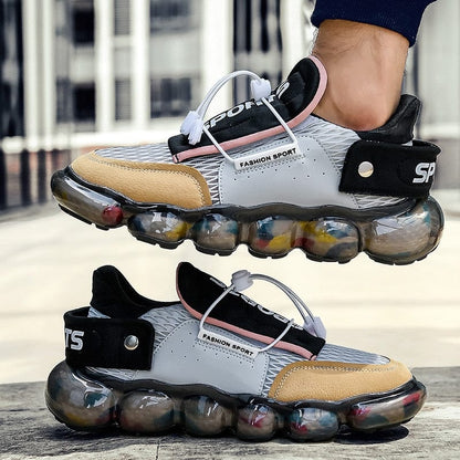 Professional Air Cushion Mesh Breathable Running Shoes Outdoor  Comfortable Walking Shoes Korean Version Men Cushioning Sneakers