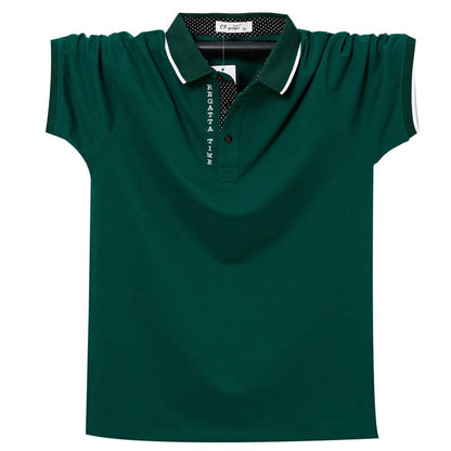Oversize 6XL Mens Polo Shirt  Summer Men's Regular-fit Breathable Golf Polo Shirt Casual Fat  Men Clothing Designer Polo