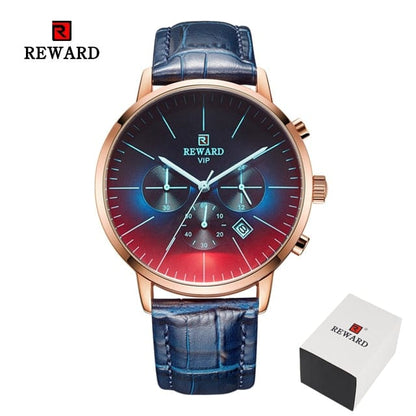 New Fashion Color Bright Glass Watch Men Top Luxury Brand Chronograph Men's Stainless Steel Business Clock Men Wrist Watch