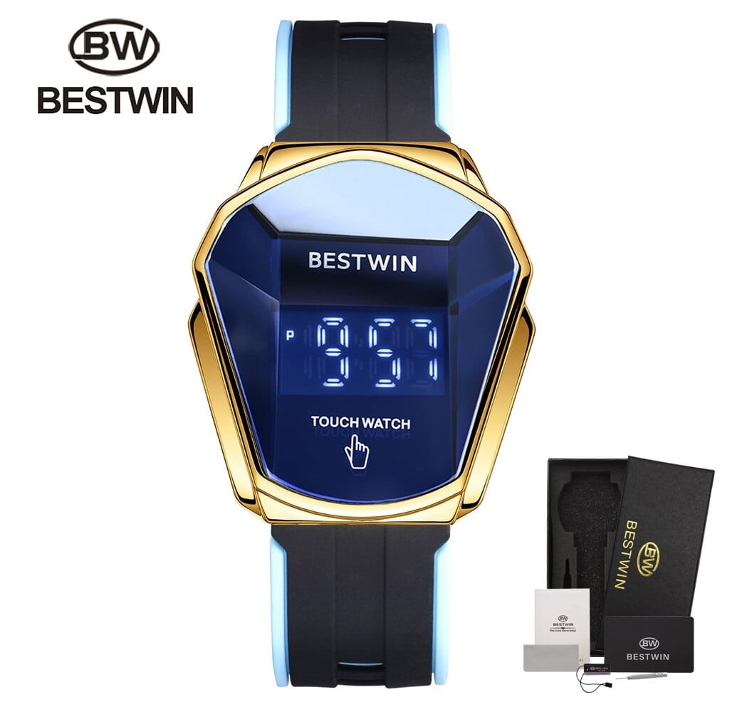 Top Luxury Brand 2021 Men&#39;s Watches Sport Digital Watch Touch Screen LED Display Electronic Wristwatch Stainless Steel Men Clock