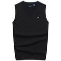 Good Quality Spring Autumn Men's Vest Sleeveless Sweaters Pullovers 100% Cotton Casual Knitted Vest Fashion Knitted Male Tops